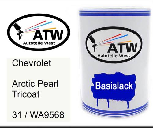 Chevrolet, Arctic Pearl Tricoat, 31 / WA9568: 500ml Lackdose, von ATW Autoteile West.